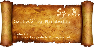 Szilvásy Mirabella névjegykártya